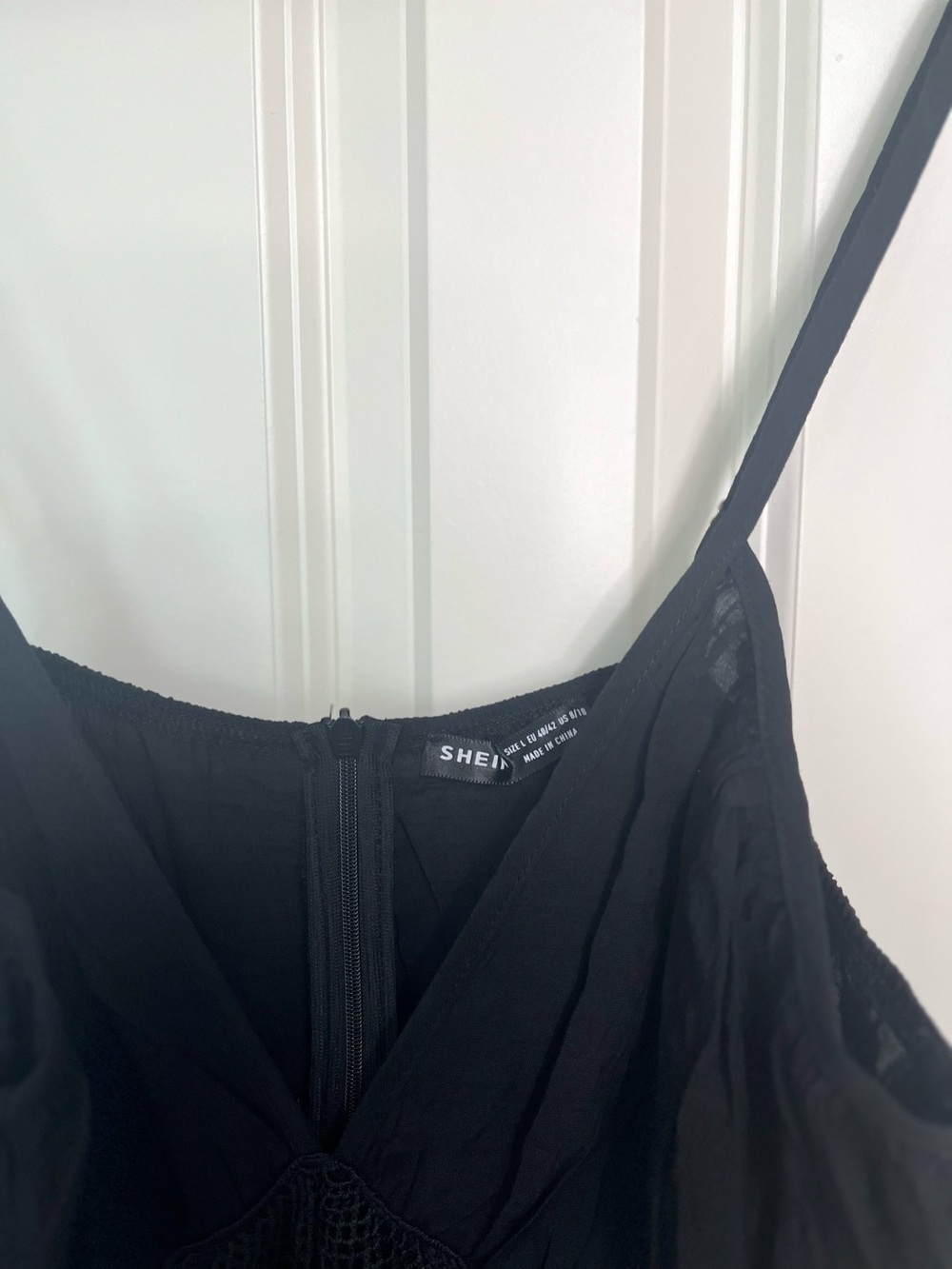 SHEIN Spaghetti Strap Mini Dress with Crochet Waist NWOT - Picture 4 of 4